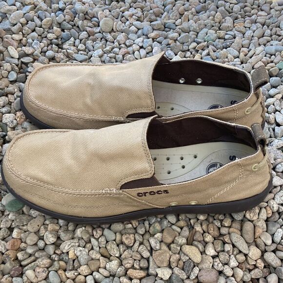 Men’s Crocs Canvas Lightweight Loafer Slip On Shoes Sneakers Size 13 - Picture 4 of 10